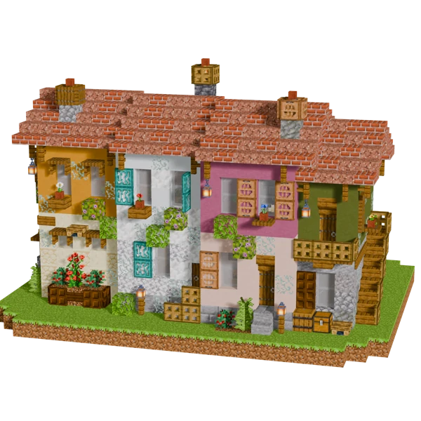 Italian Painted Terrace Row
