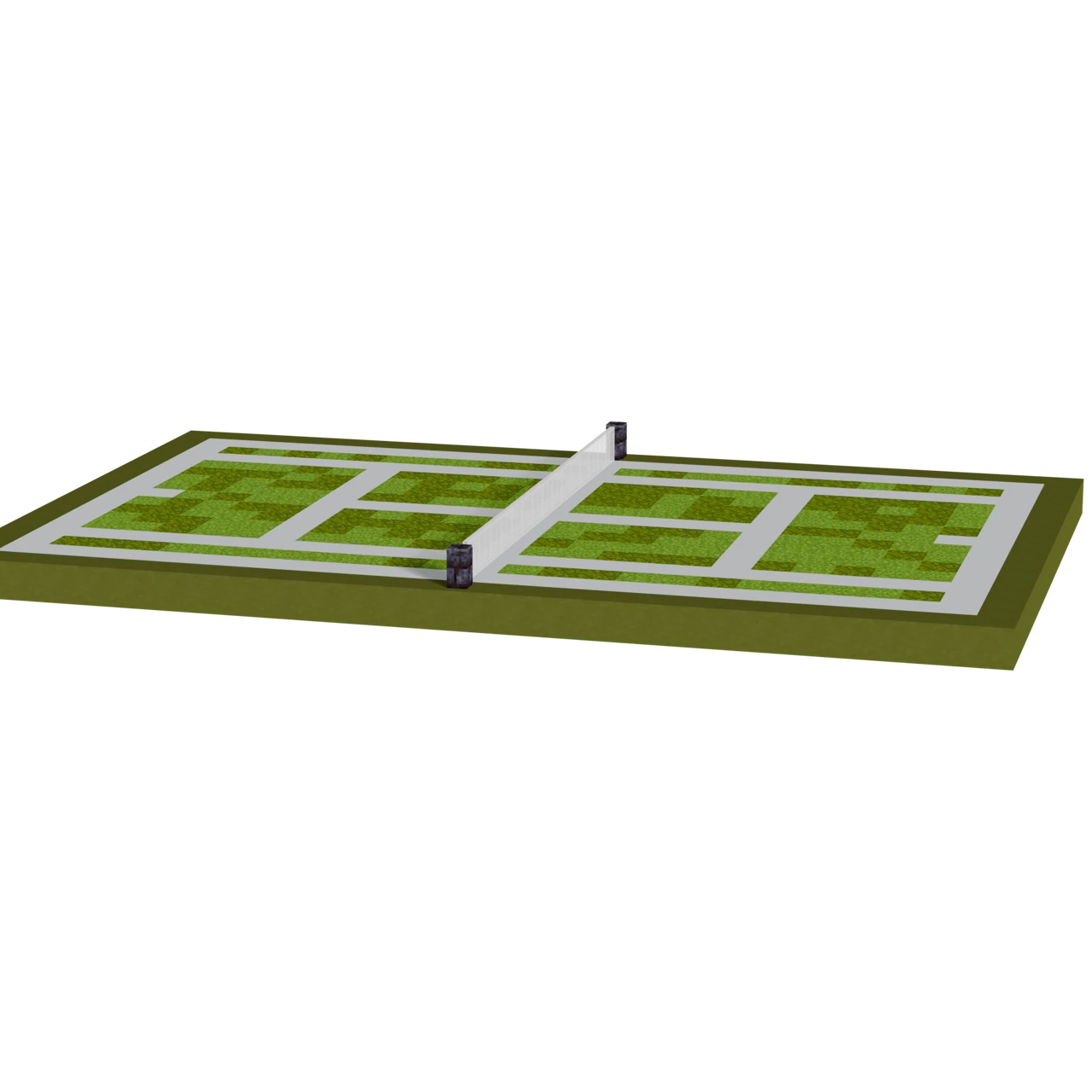 Manor Tennis Court, a finished Minecraft build