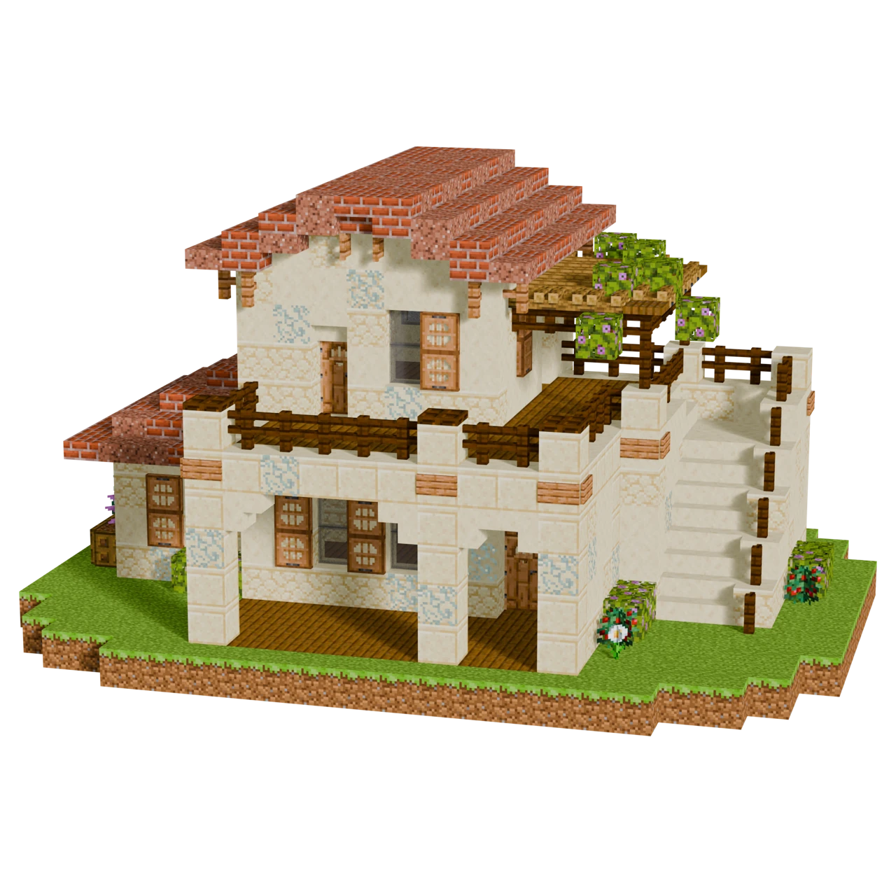 Mediterranean House, a finished Minecraft house