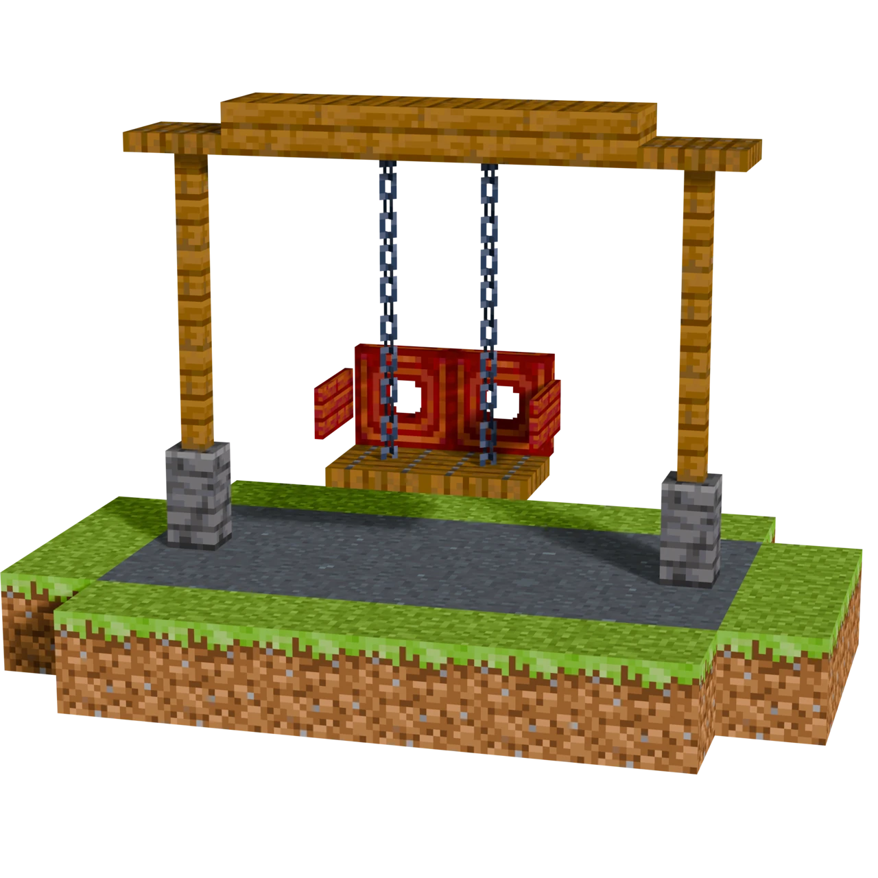 Park Swing #1, a finished Minecraft build