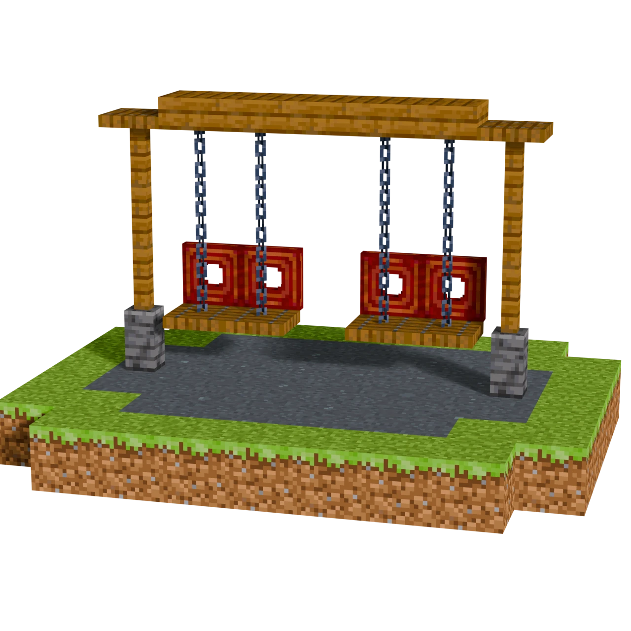 Park Swing #2, a finished Minecraft build