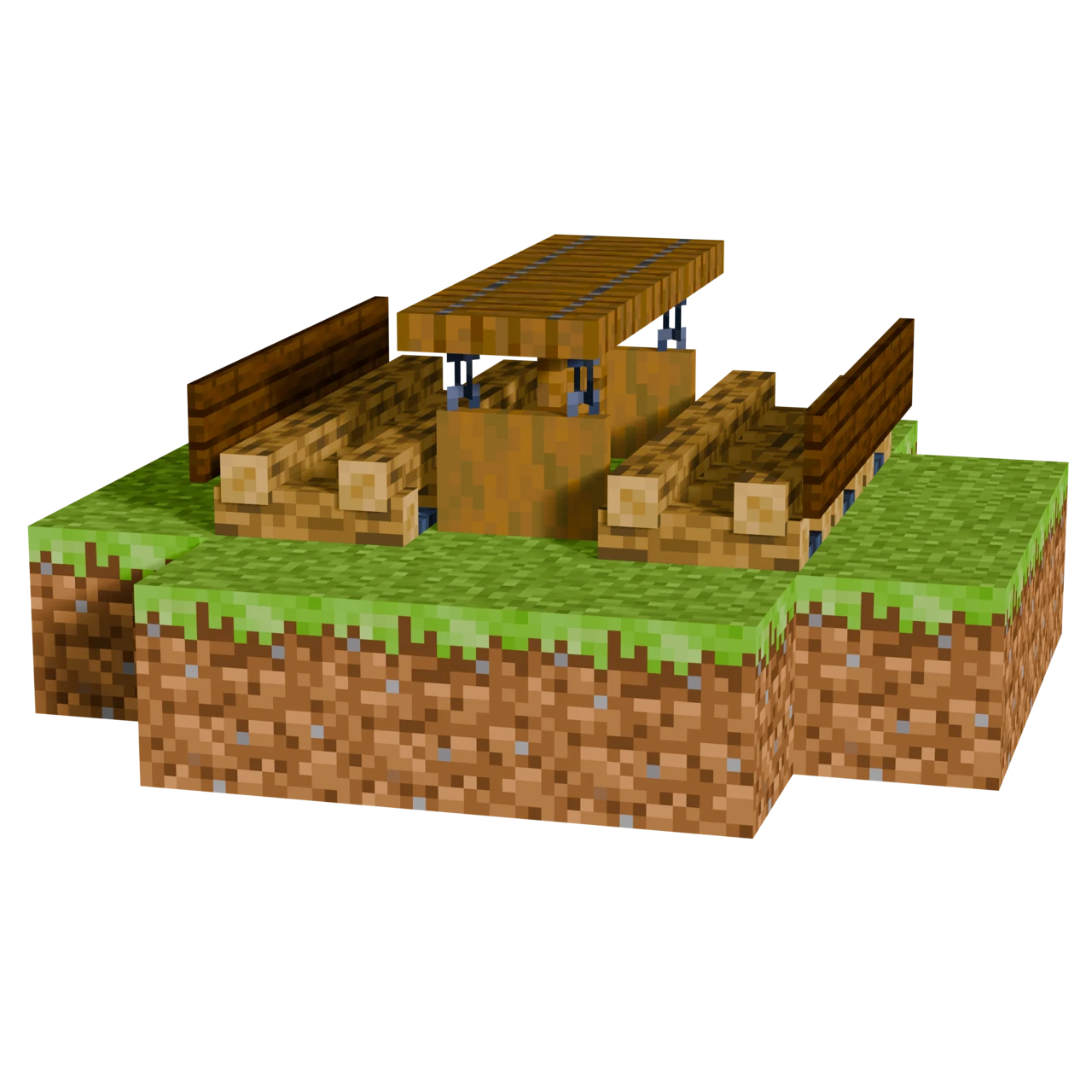 Picnic Bench, a finished Minecraft build