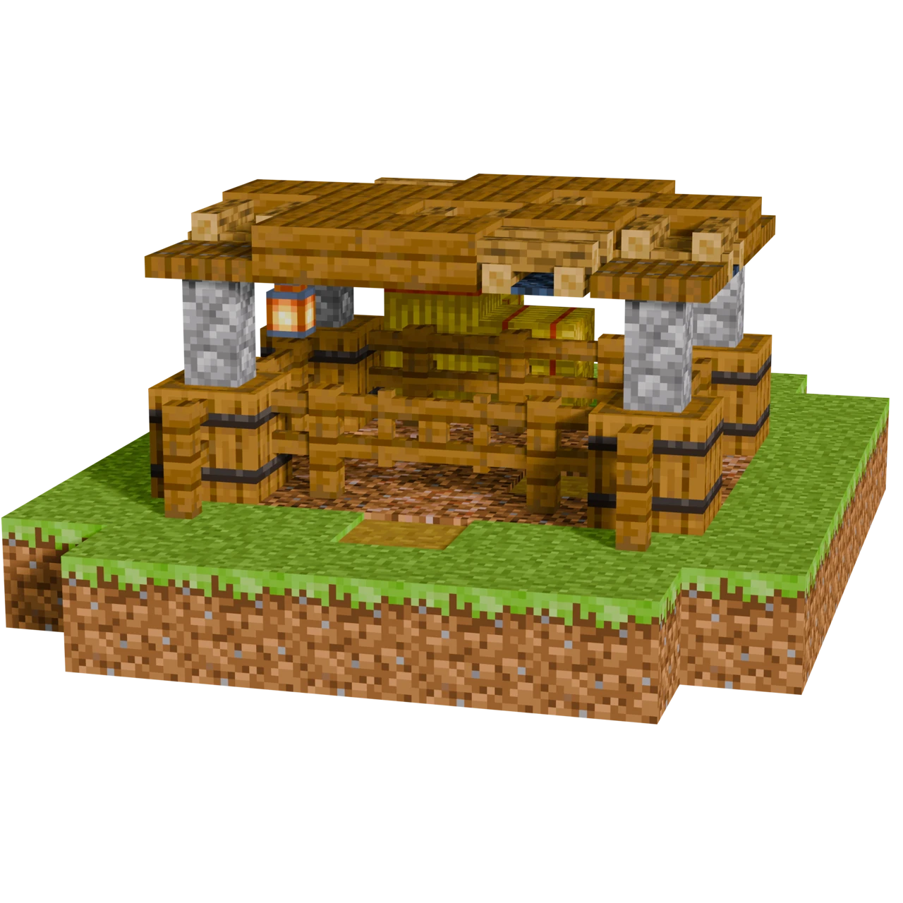 Pig Sty, a finished Minecraft starter build