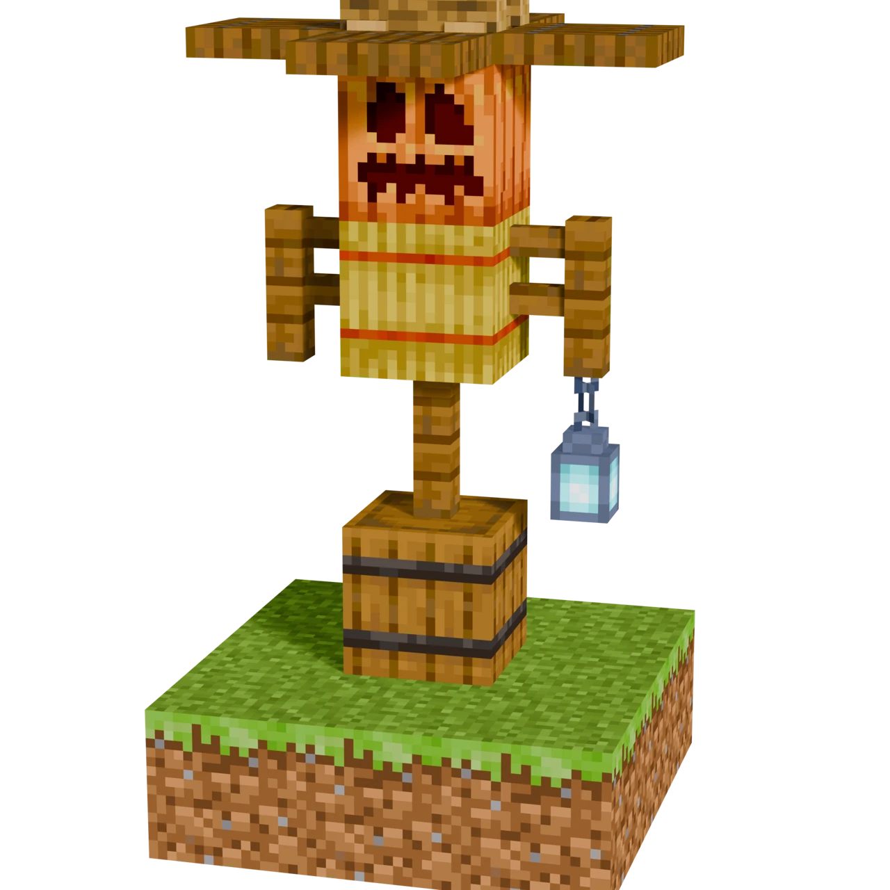 Simple Scarecrow, a finished Minecraft build