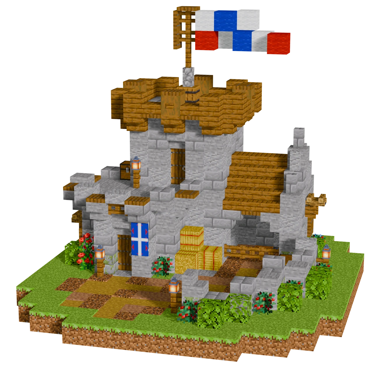 Small Starter Castle, a finished Minecraft starter castle