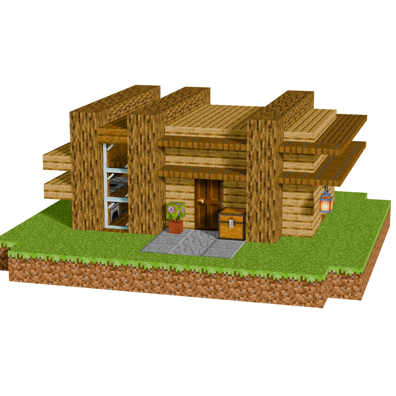 Small Modern House, a finished Minecraft starter house and survival base