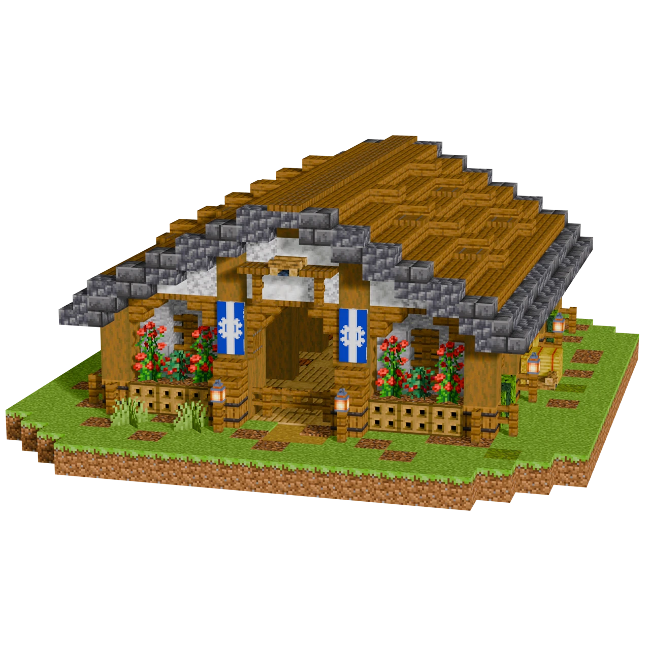Timber Storage House, a finished Minecraft house