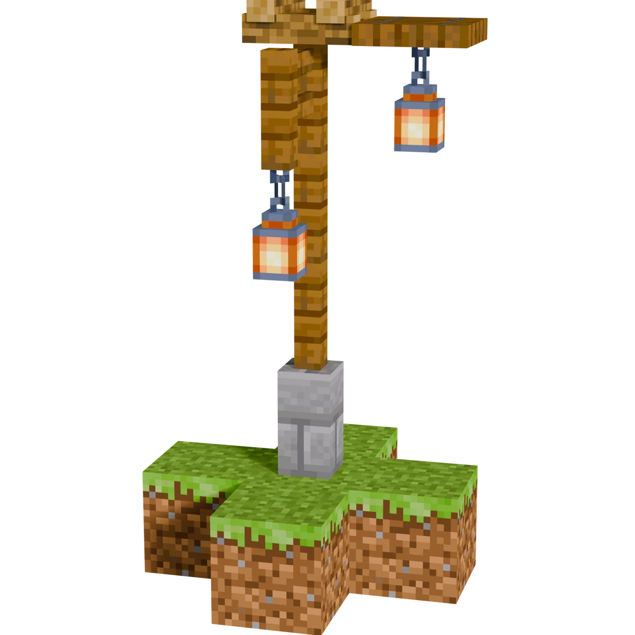 Street Lamp #1, a finished Minecraft build
