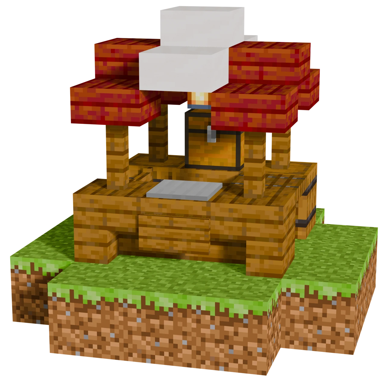 Sweet Market Stall, a finished Minecraft build