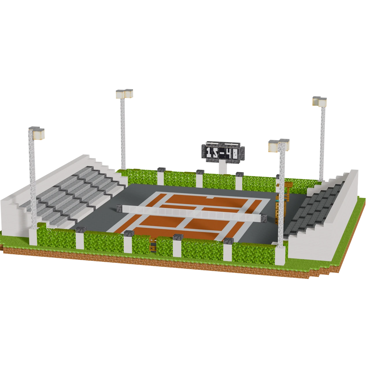 Tennis Stadium, a finished Minecraft build