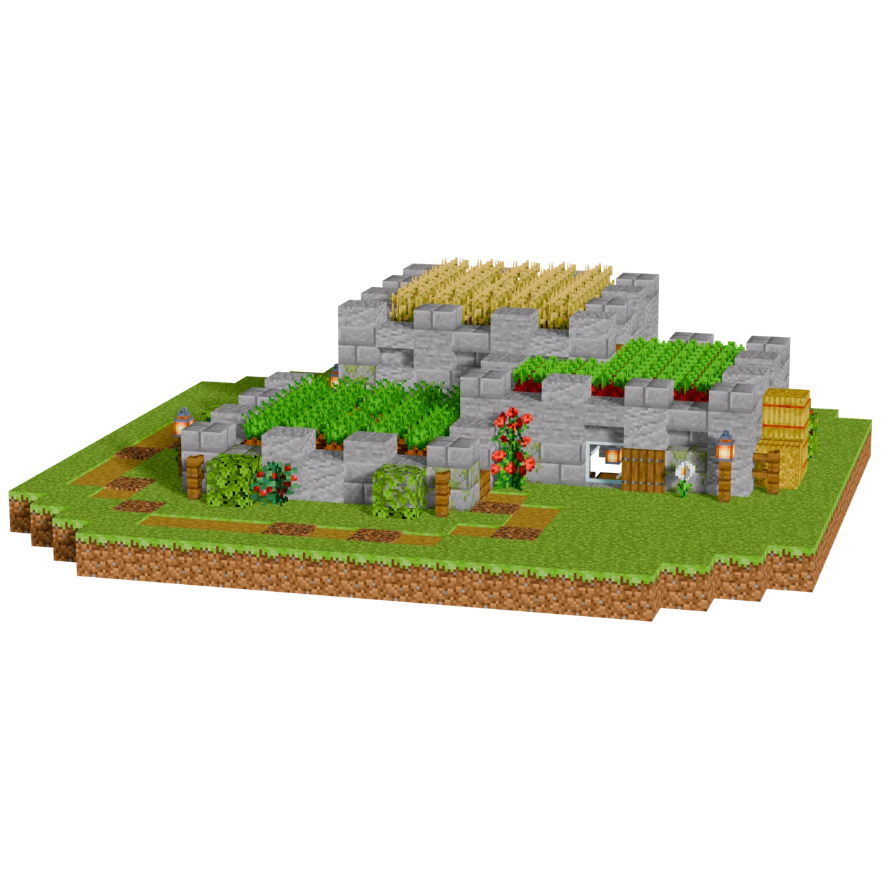 Tiered Crop Farm: Minecraft Starter Build | GorilloBuild