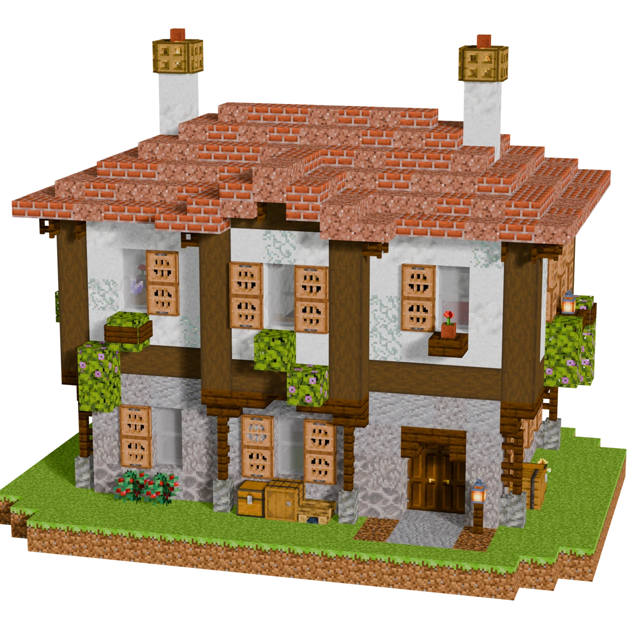 Turkish House, a finished Minecraft starter house and survival base