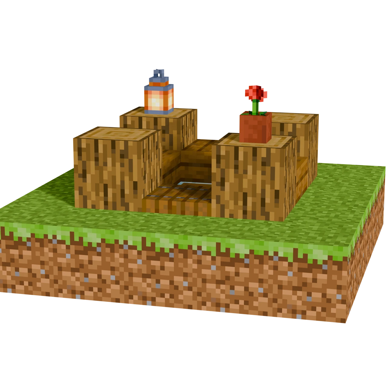 Underground Starter Base #2, a finished Minecraft starter base and survival base