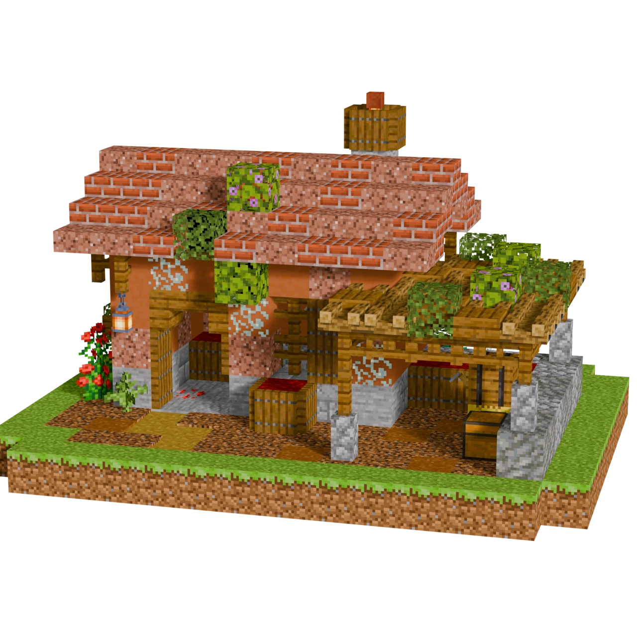 Vineyard Storage Hut, a finished Minecraft house